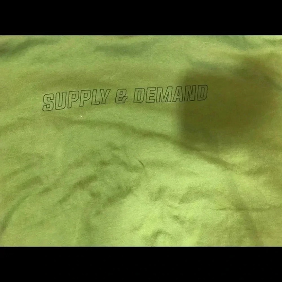 Supply & DEMAND GREEN OVERSIZED CROP TOP - Picture 6 of 8